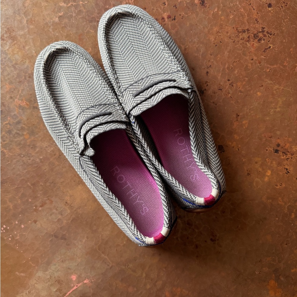 Rothy's Herringbone Gray Women's Slip-Ons